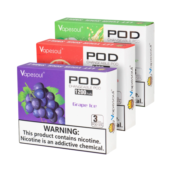 cartucho pod recarregável - Cartucho (Refil) para Pod Recarregável 1.200 puffs - Vapesoul