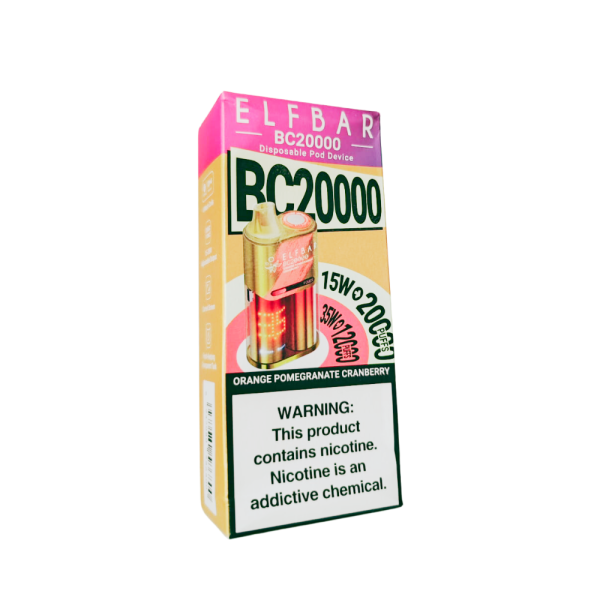 pod descartável elf bar - Pod Descartável Elf Bar BC20000 - 20.000 puffs - Orange Pomegranate Cranberry
