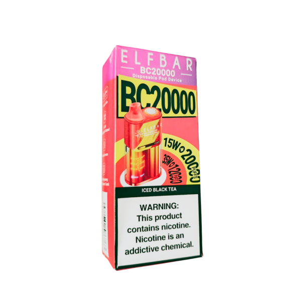pod descartável elf bar - Pod Descartável Elf Bar BC20000 - 20.000 puffs - Iced Black Tea