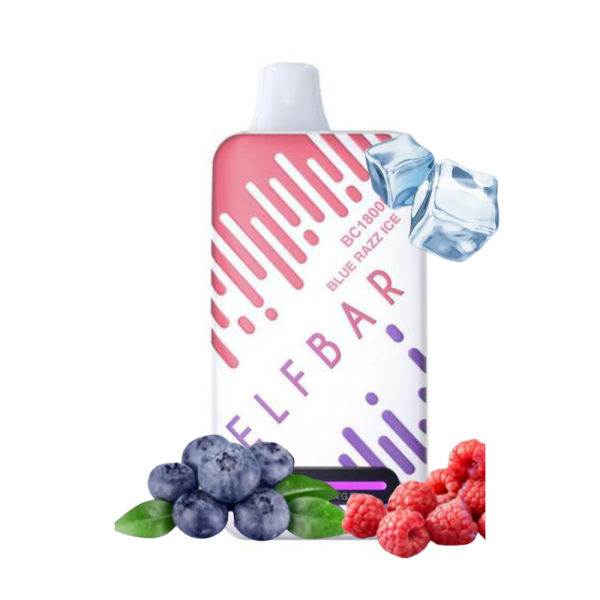 pod descartável elf bar - Pod Descartável Elf Bar BC18000 - 18.000 puffs - Blue Razz Ice