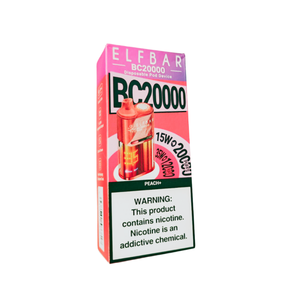 pod descartável elf bar - Pod Descartável Elf Bar BC20000 - 20.000 puffs - Peach +