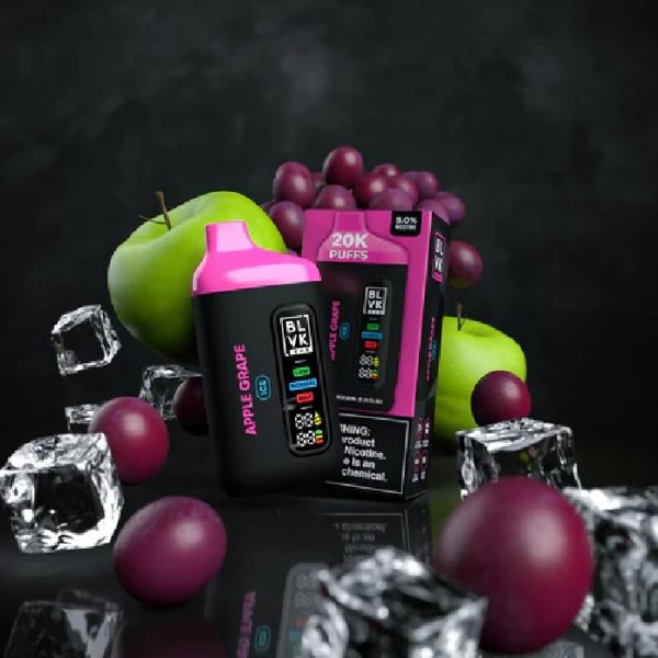 pod descartável blvk bar - Pod Descartável BLVK Bar - 20.000 puffs - Apple Grape Ice