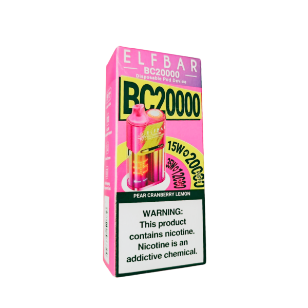 pod descartável elf bar - Pod Descartável Elf Bar BC20000 - 20.000 puffs - Pear Cranberry Lemon
