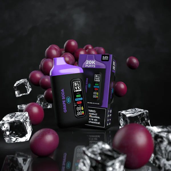 pod descartável blvk bar - Pod Descartável BLVK Bar - 20.000 puffs - Grape Soda Ice