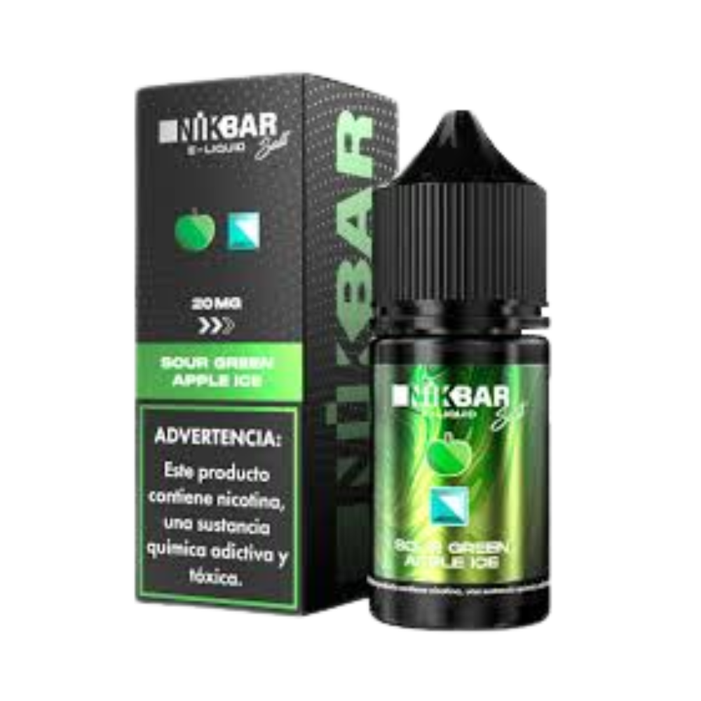 7aa8b513e572d263324855b2596011b5.png líquido nic salt - Líquido Nikbar Salt - Sour Green Apple Ice