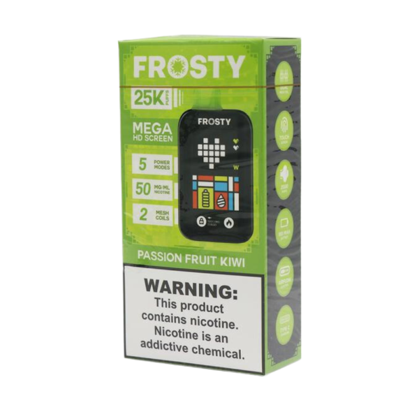 pod descartável frost - Pod Descartável Frosty - 25.000 Puffs - Passion Fruit Kiwi