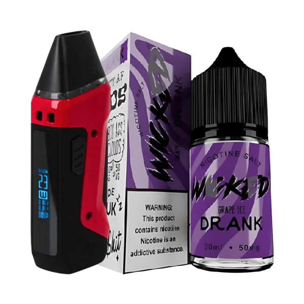 combo vape - Combo Pod Aegis Nano N30 + Líquido Wicked Salt Grape Ice