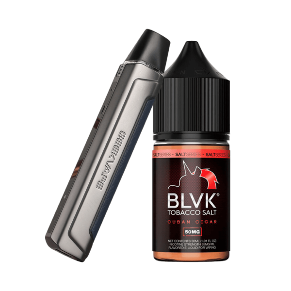 combo pod aegis - Combo Pod Aegis One + Líquido Blvk Salt Cuban Cigar