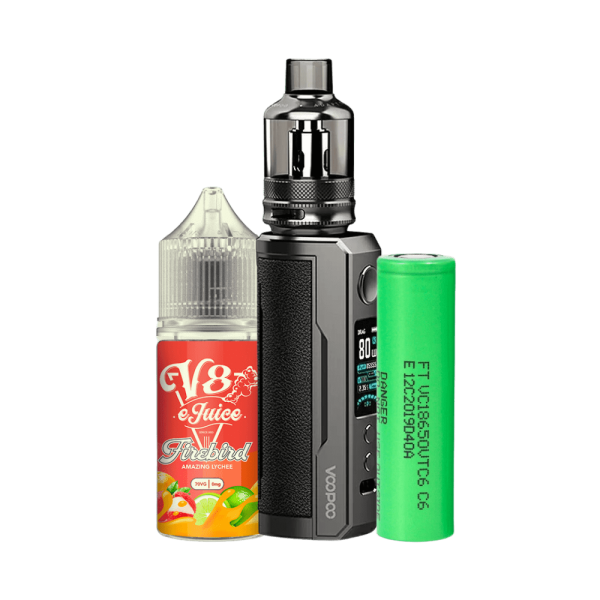 combo pod drag - Combo Pod Drag X Plus + Bateria Sony VTC6 + Líquido V8 E-Juice Amazing Lychee