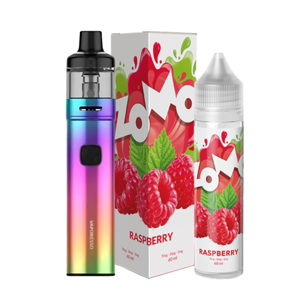 combo pod vape - Combo Pod Gtx Go 40 + Líquido Zomo Raspberry