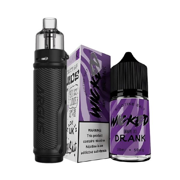 combo pod mod - Combo Pod Mod Argus + Líquido Wicked Salt Grape Ice