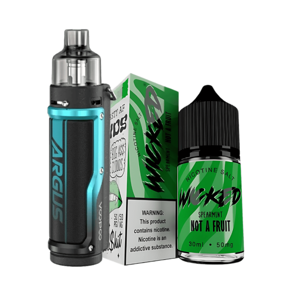 combo pod mod - Combo Pod Mod Argus + Líquido Wicked Salt Spearmint
