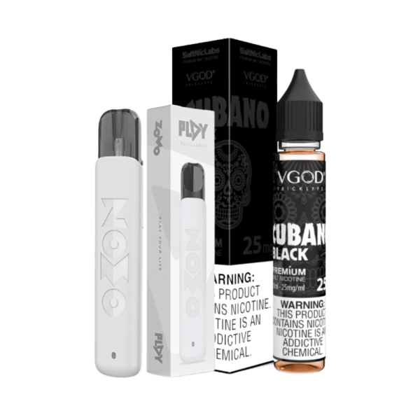 combo pod vape - Combo Pod Play + Líquido VGod Salt Cubano Black