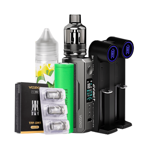 combo pod drag - Super Combo Pod Drag X Plus + Carregador + Bateria + Coil + Líquido