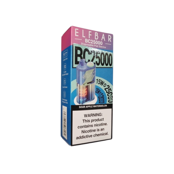 pod descartável elf bar - Pod Descartável Elf Bar BC25000 - 25.000 puffs - Sour Apple Watermelon