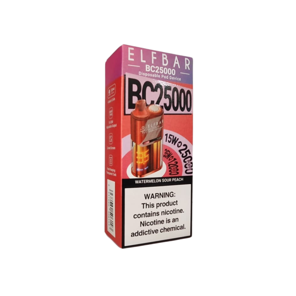 c6aff1414e3c6ef895c52be3bf7e426f.png pod descartável 25000 puffs - Pod Descartável Elf Bar BC25000 - 25.000 puffs - Watermelon Sour Peach